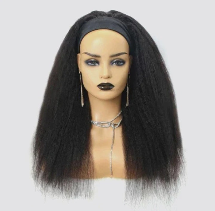 PJ Yaki 12 Inches Grab-N-Go Yaki Headband Wigs 200% Density -100% Human Hair