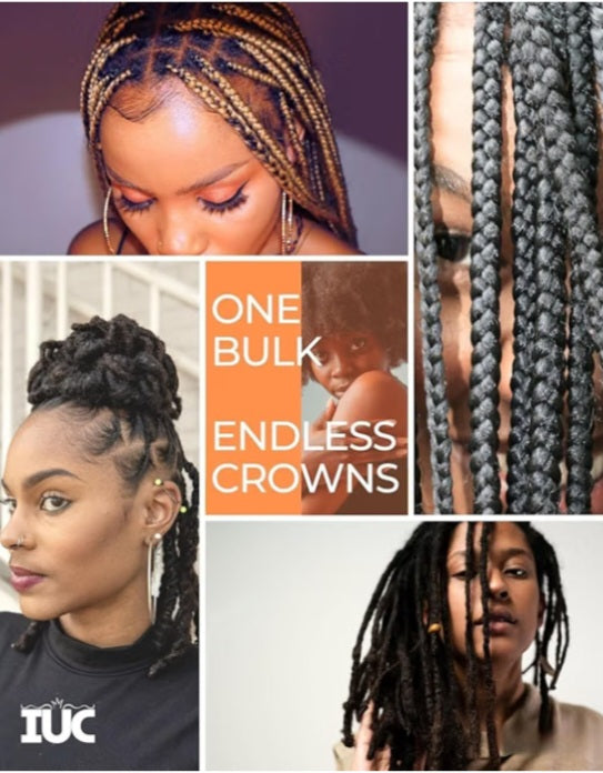 Kinky Bulk Human Hair for Braiding (16 Inch, Natural Color #1B, 50g)
100% Unprocessed Soft Human Hair Bundles for Boho Braids, Twists, Dreadlocks and Loc Repair, KidFriendly, Protective Styles