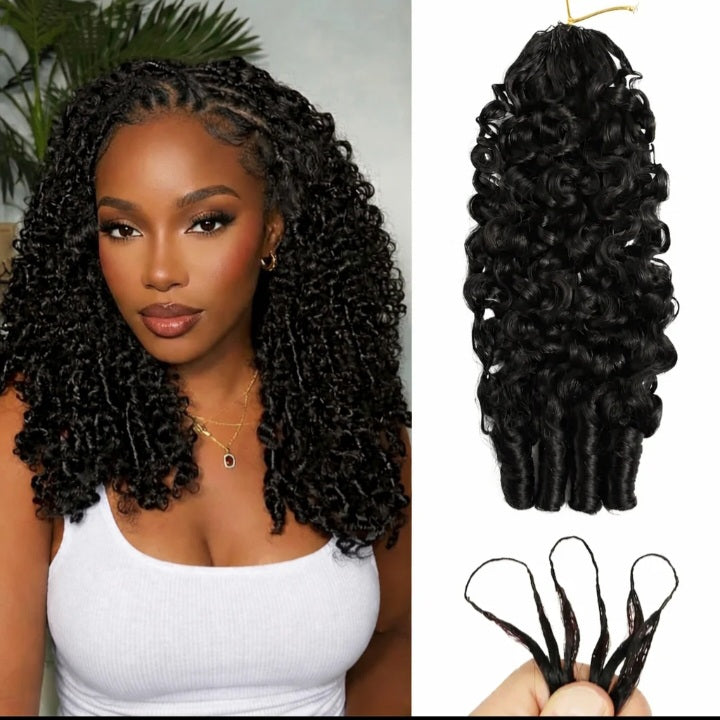 Hair Deep Wave with No Spiral Ends - Pre-Separated Knotless Crochet Braids for Seamless Blending- 18inches
