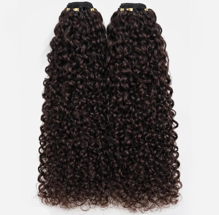 Knots Human Feather Crochet Hair Burmese Curly with No Spiral Ends - Pre-Separated Knotless Crochet Braids for Seamless Blending- 18inches