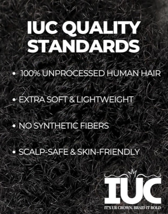 Kinky Bulk Human Hair for Braiding (16 Inch, Natural Color #1B, 50g)
100% Unprocessed Soft Human Hair Bundles for Boho Braids, Twists, Dreadlocks and Loc Repair, KidFriendly, Protective Styles