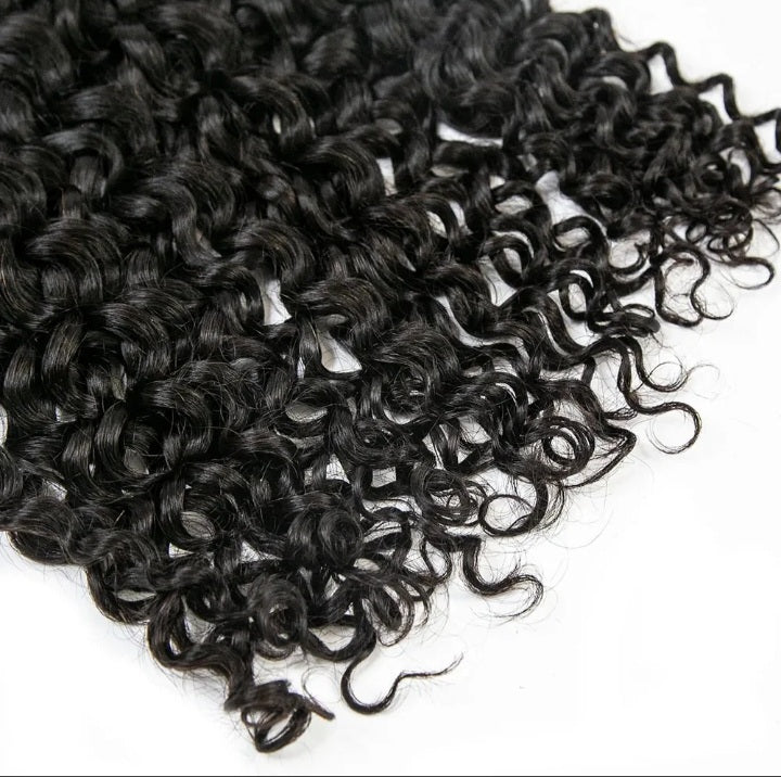 Water Wave Bulk Hair For Braiding #1B Natural Black