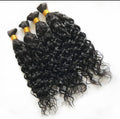 Water Wave Bulk Hair For Braiding #1B Natural Black