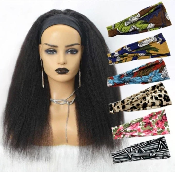 PJ Yaki 12 Inches Grab-N-Go Yaki Headband Wigs 200% Density -100% Human Hair