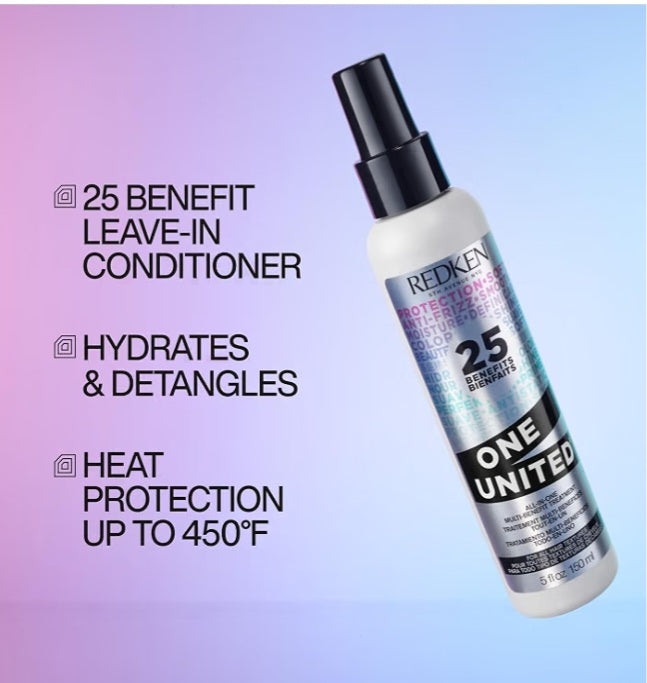 Redken One United Leave-In Conditioner – Heat Protectant & Detangler Spray