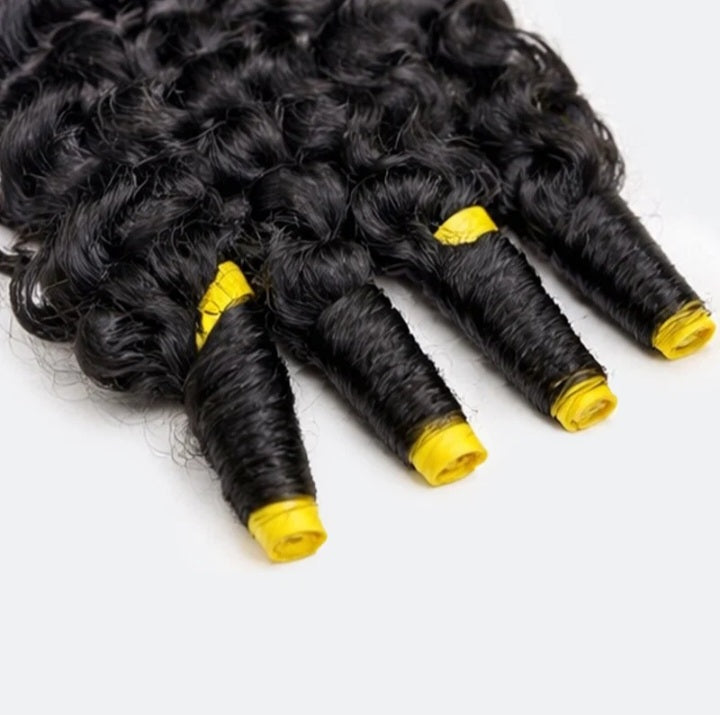 Hair Deep Wave with No Spiral Ends - Pre-Separated Knotless Crochet Braids for Seamless Blending- 18inches