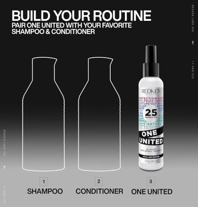 Redken One United Leave-In Conditioner – Heat Protectant & Detangler Spray