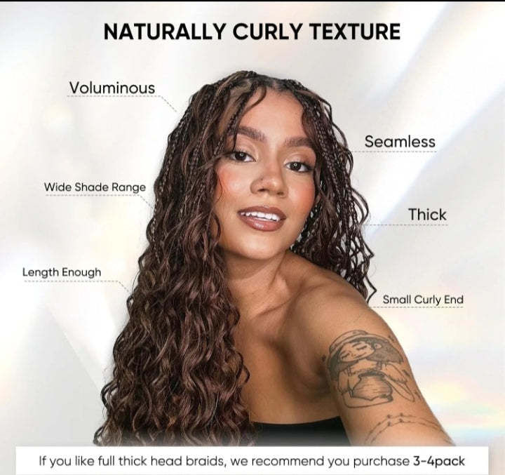 Deep Wave Bulk Hair For Braiding #4 Color 16"