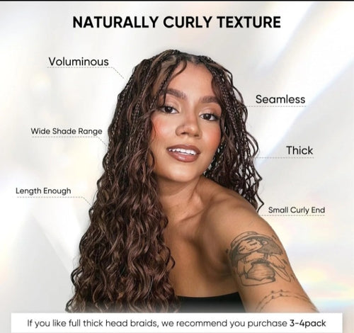 Deep Wave Bulk Hair For Braiding #4 Color 16"