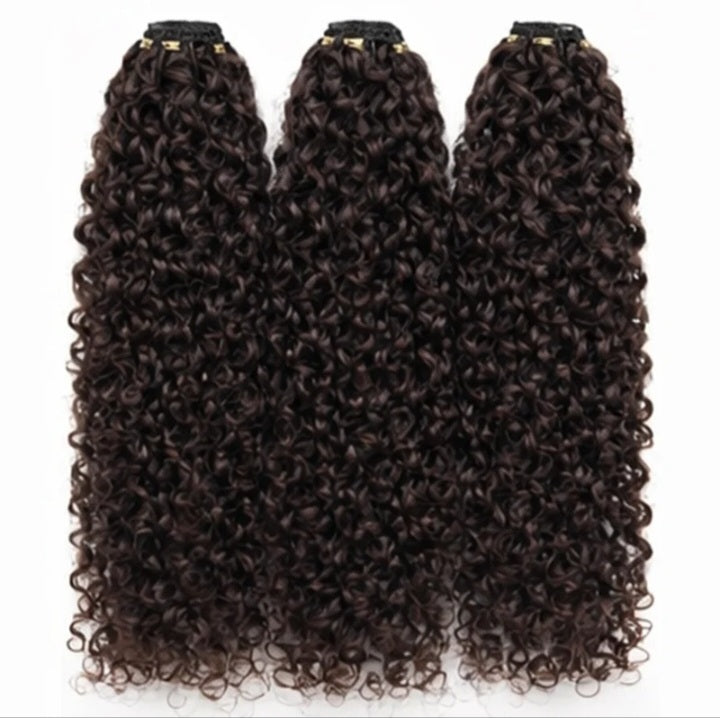Knots Human Feather Crochet Hair Burmese Curly with No Spiral Ends - Pre-Separated Knotless Crochet Braids for Seamless Blending- 18inches