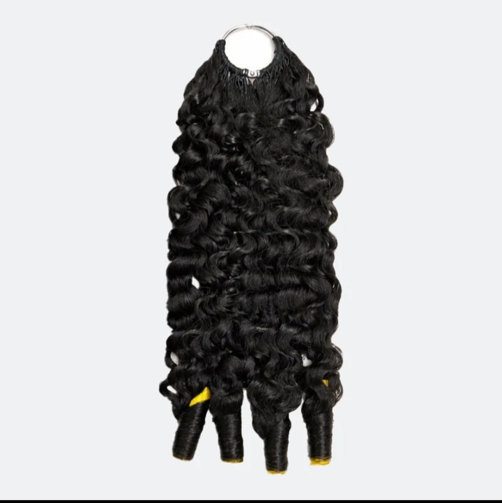 Hair Deep Wave with No Spiral Ends - Pre-Separated Knotless Crochet Braids for Seamless Blending- 18inches