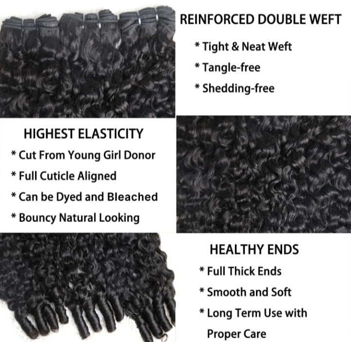 Burmese Curly Brazilian 100% Virgin Hair Bundles