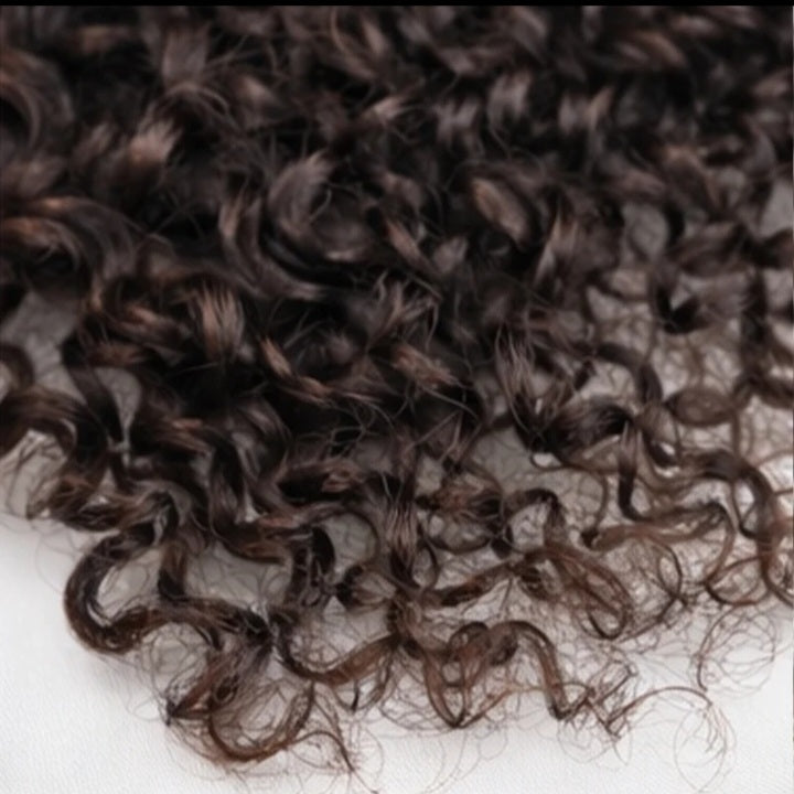 Knots Human Feather Crochet Hair Burmese Curly with No Spiral Ends - Pre-Separated Knotless Crochet Braids for Seamless Blending- 18inches