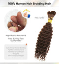Deep Wave Bulk Hair For Braiding #4 Color 16"